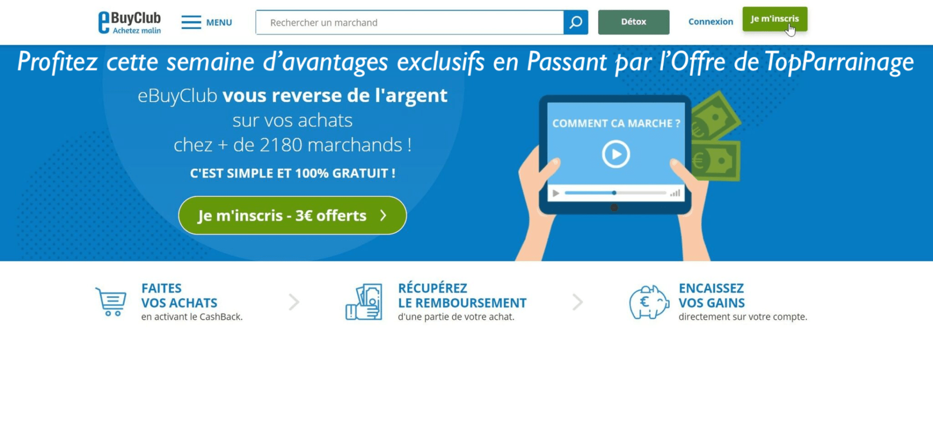 ebuyclub meilleur site de cashback en ligne