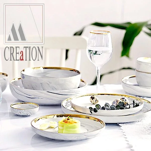 Whether you're hosting a dinner party or simply enjoying a meal with your family, the Marble Mosaic Ceramic Purity Dinnerware Set is sure to impress. Upgrade your dining experience with this complete set, including sauce bowl, ceramic glass, soup bowl, and dish plate. Order yours today and make every meal a celebration of beauty and purity.