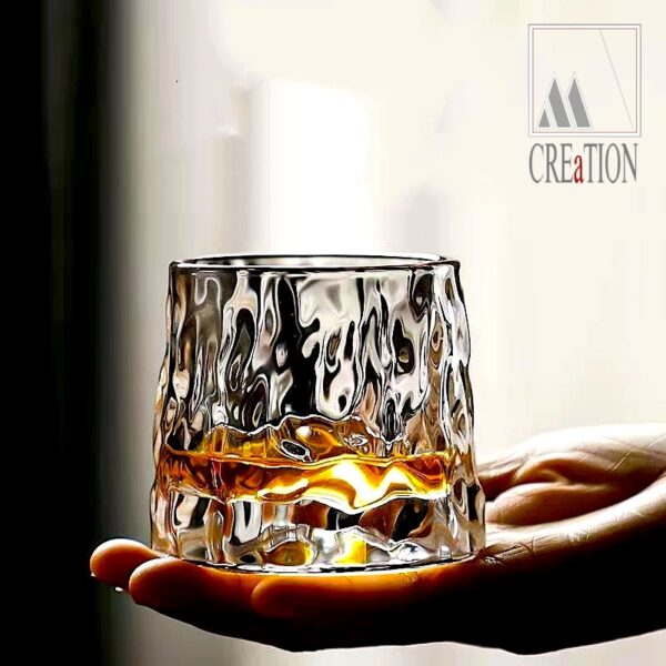 Whisky Oasis "Wave" Hand-Blown Tumbler